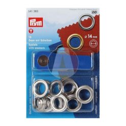 Prym zeilringen zilverkleurig 14mm 10st