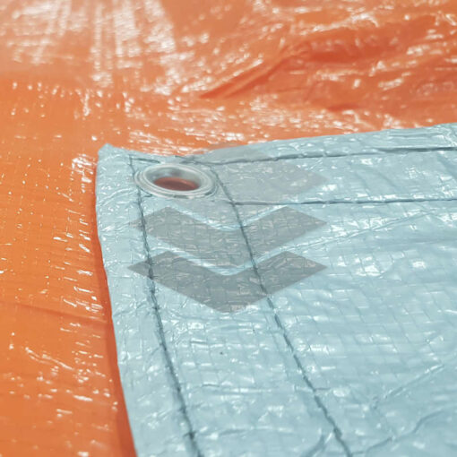 Isolatie dekzeil 4x6m zilver/oranje 250gr/m² - Afbeelding 2