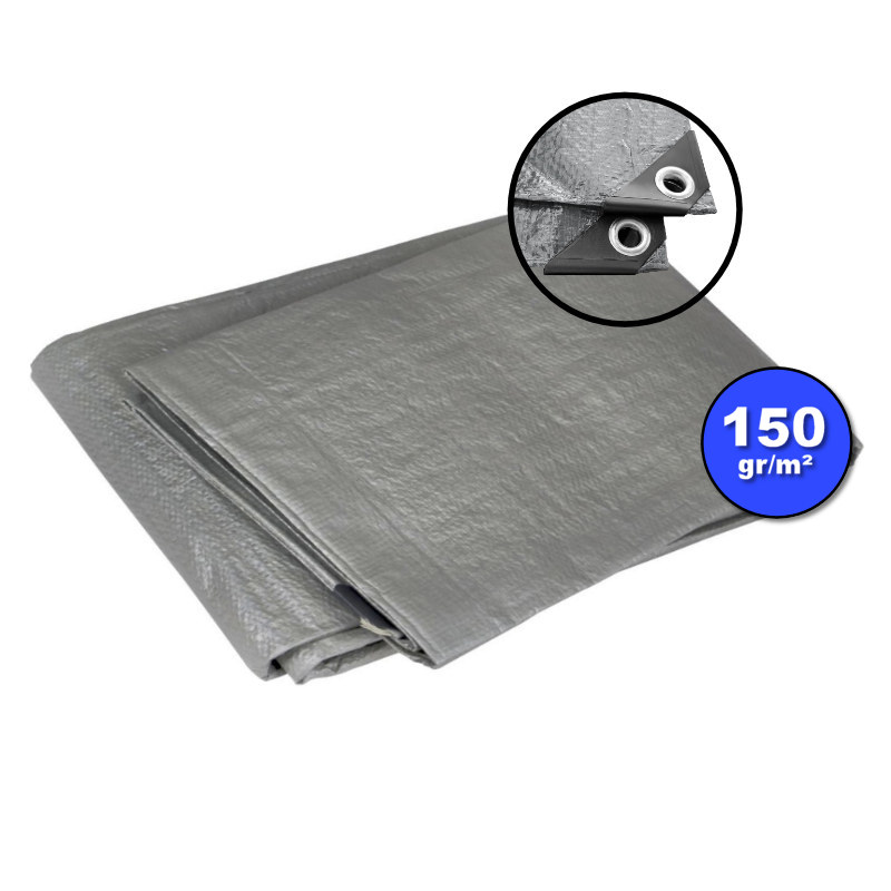Grijze afdekzeilen 150gr/m² | Afdekzeilen.be