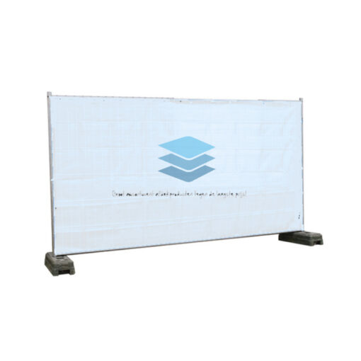 Wit winddoorlatend bouwhekdoek 176x341cm 150gr