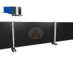 Zwart bouwhekzeil 176x341cm 150gr/m² NVO Brandvertragend