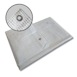 Gewapend transparant afdekzeil 3x4m 200gr/m² met ringen
