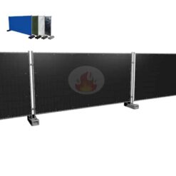 Premium zwart bouwhekzeil 173x336cm 240gr/m² NVO Brandvertragend