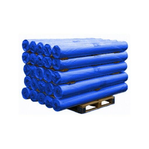 PE doek op rol, afdekzeil, bouwzeil, 2x100m, kleur blauw, 150gr