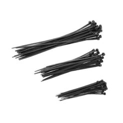 Tie-rips, tie-wraps, kabelbinders, 120x4.6mm, zwart, 100 stuks